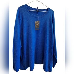 Lands' End Blue Sweater Cashmere New Size 3X (24W - 26W)